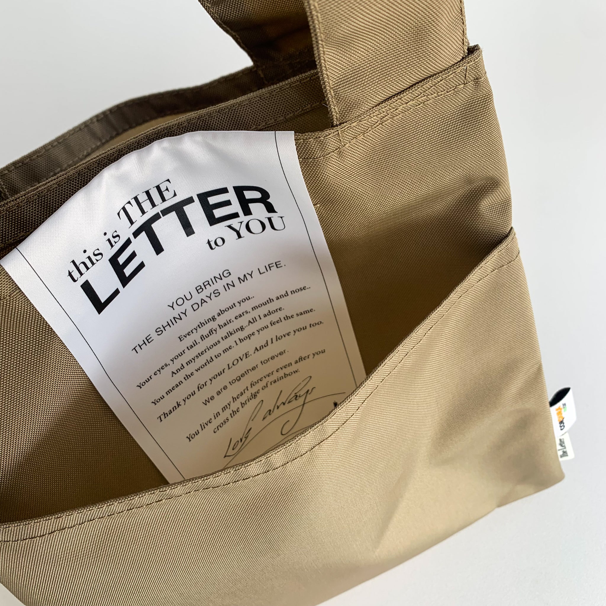 eco/LETTER the BAG(ブラック/ベージュ)