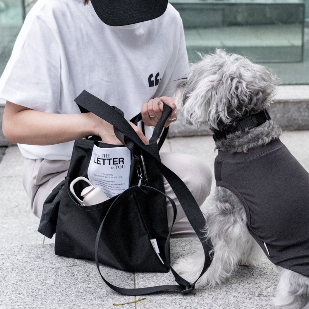 eco/LETTER the BAG(ブラック/ベージュ)