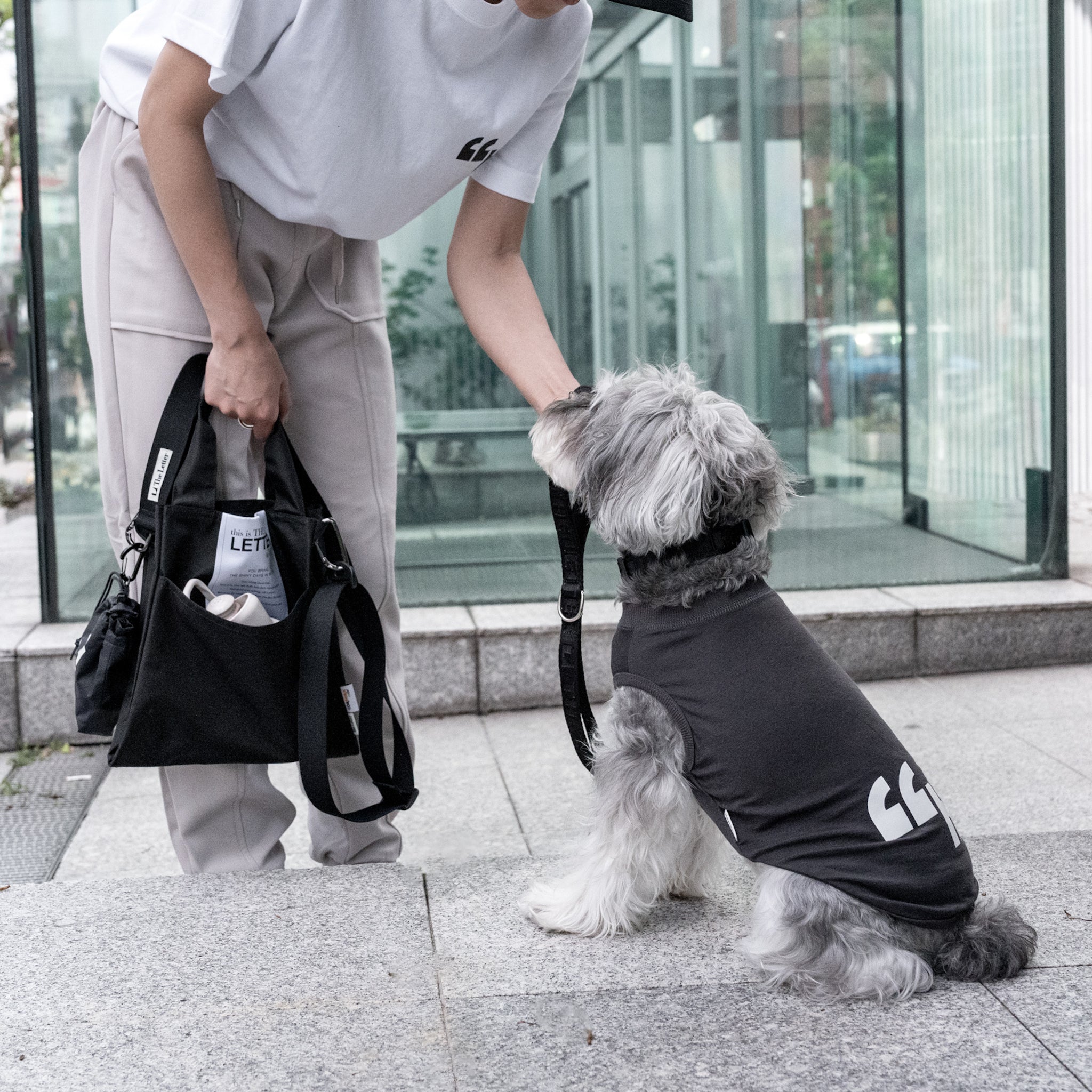 eco/LETTER the BAG(ブラック/ベージュ)