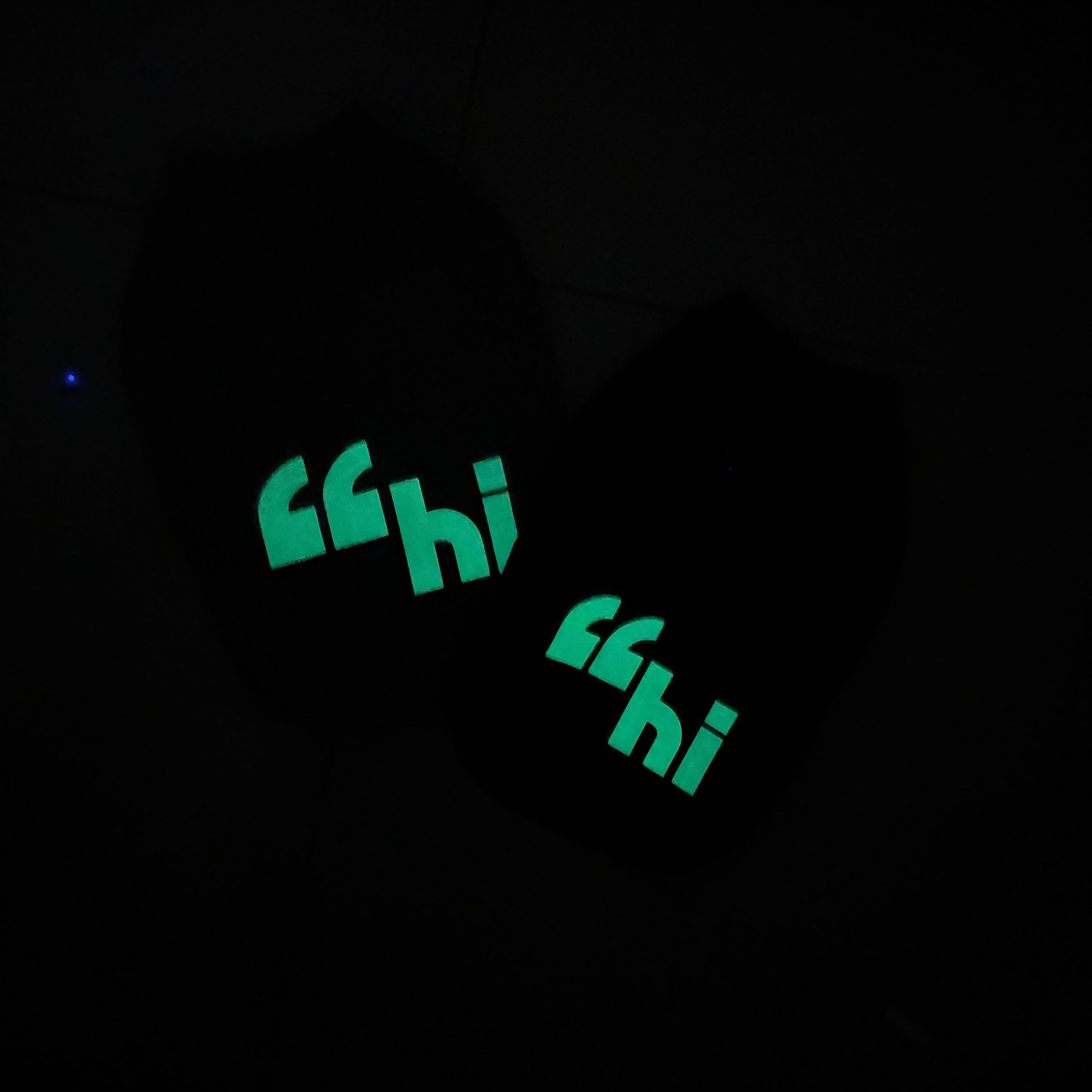 360 スーパーストレッチコットン裏毛”hi"蓄光T(ブラック/グレー)