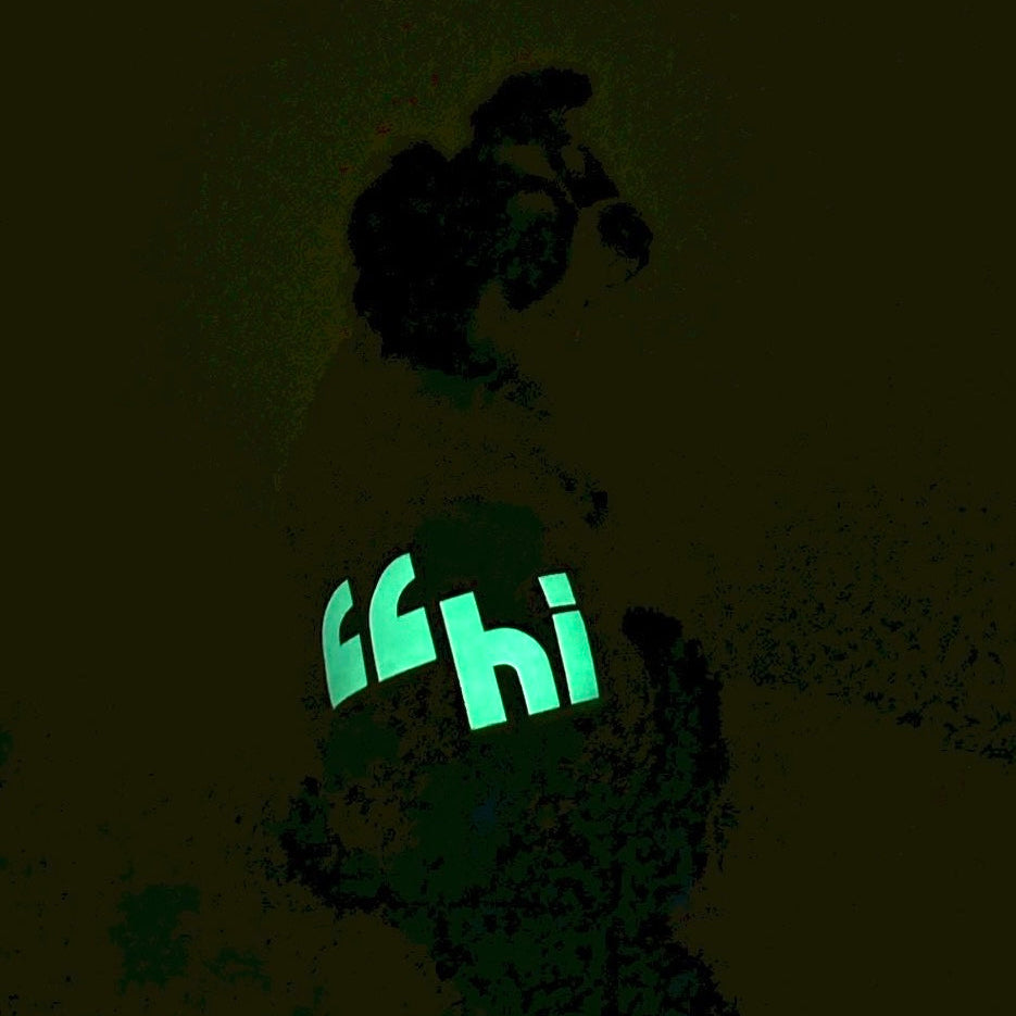 360 スーパーストレッチコットン裏毛”hi"蓄光T(ブラック/グレー)