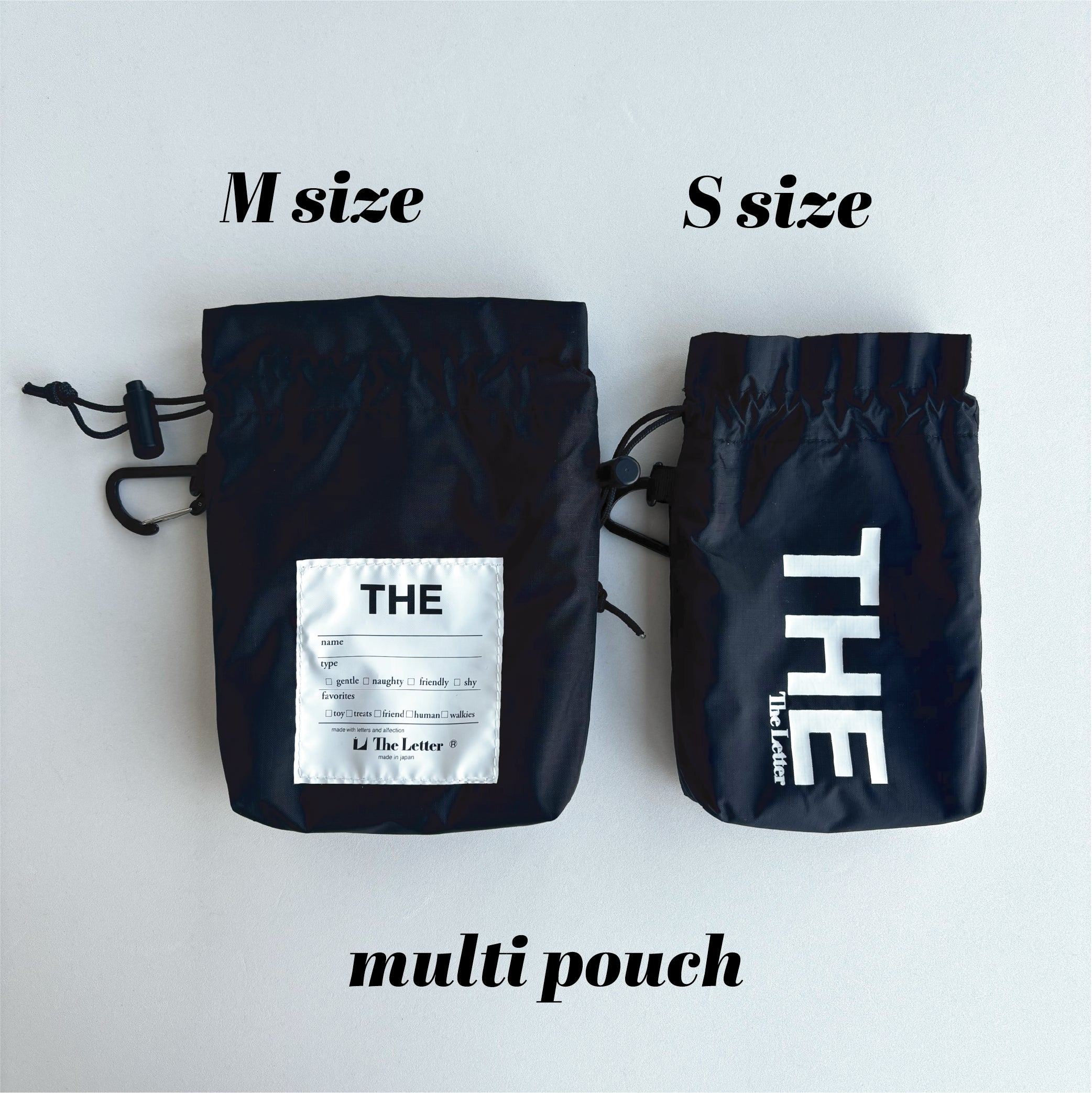 eco/THE mini マルチポーチS(ブラック/ベージュ/ライトグレー)