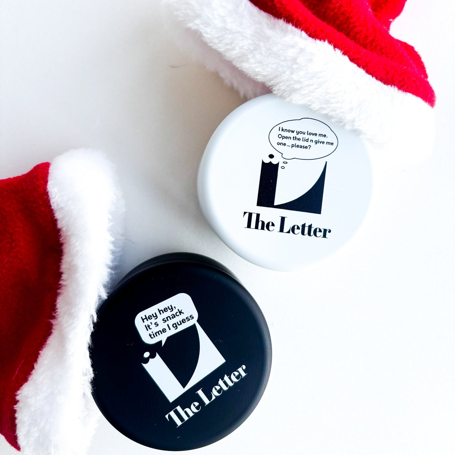 The Letter トリーツ缶(ブラック/ホワイト)