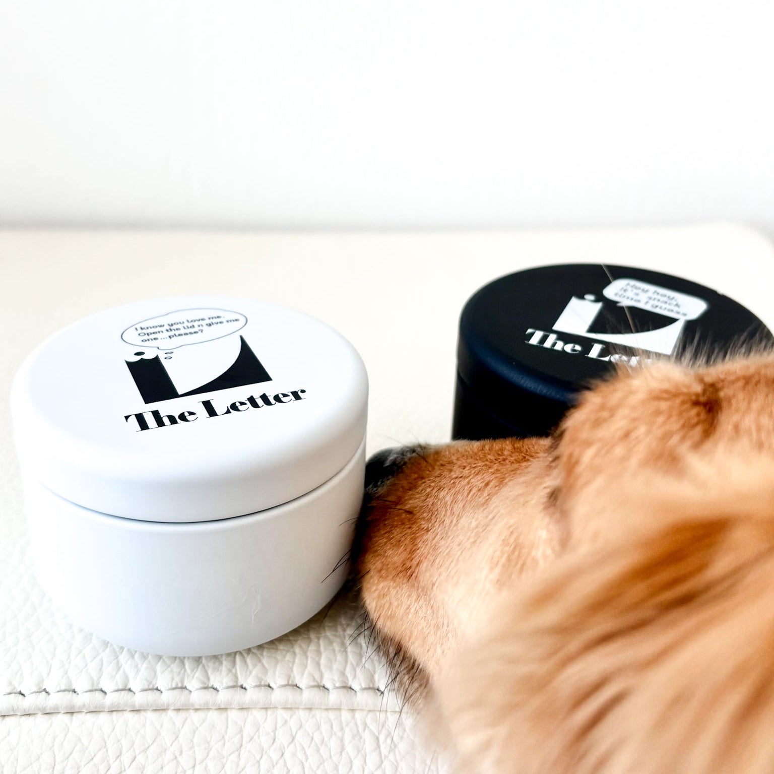 The Letter トリーツ缶(ブラック/ホワイト)