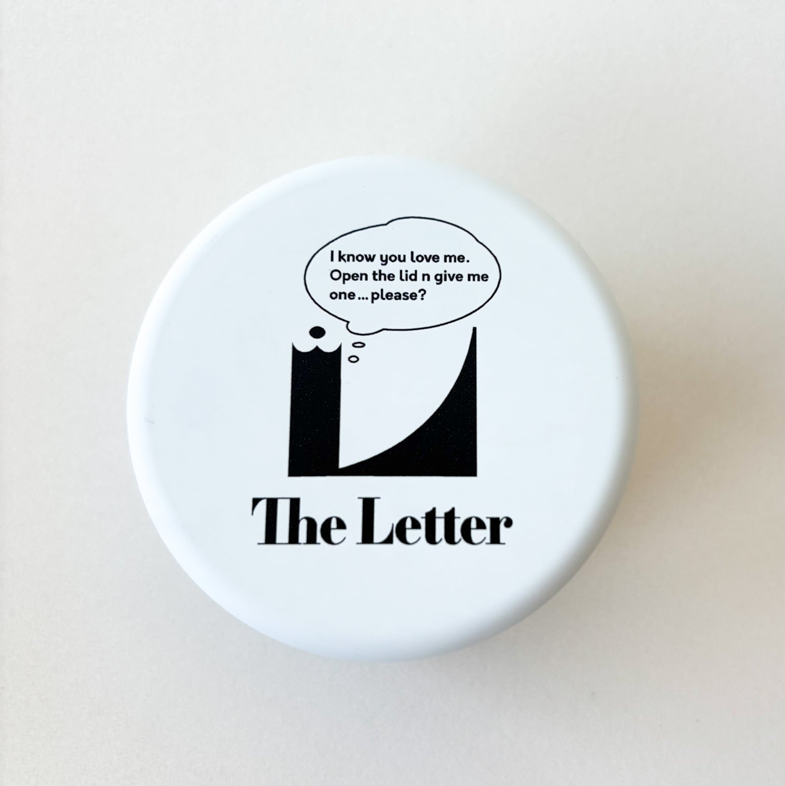 The Letter トリーツ缶(ブラック/ホワイト)