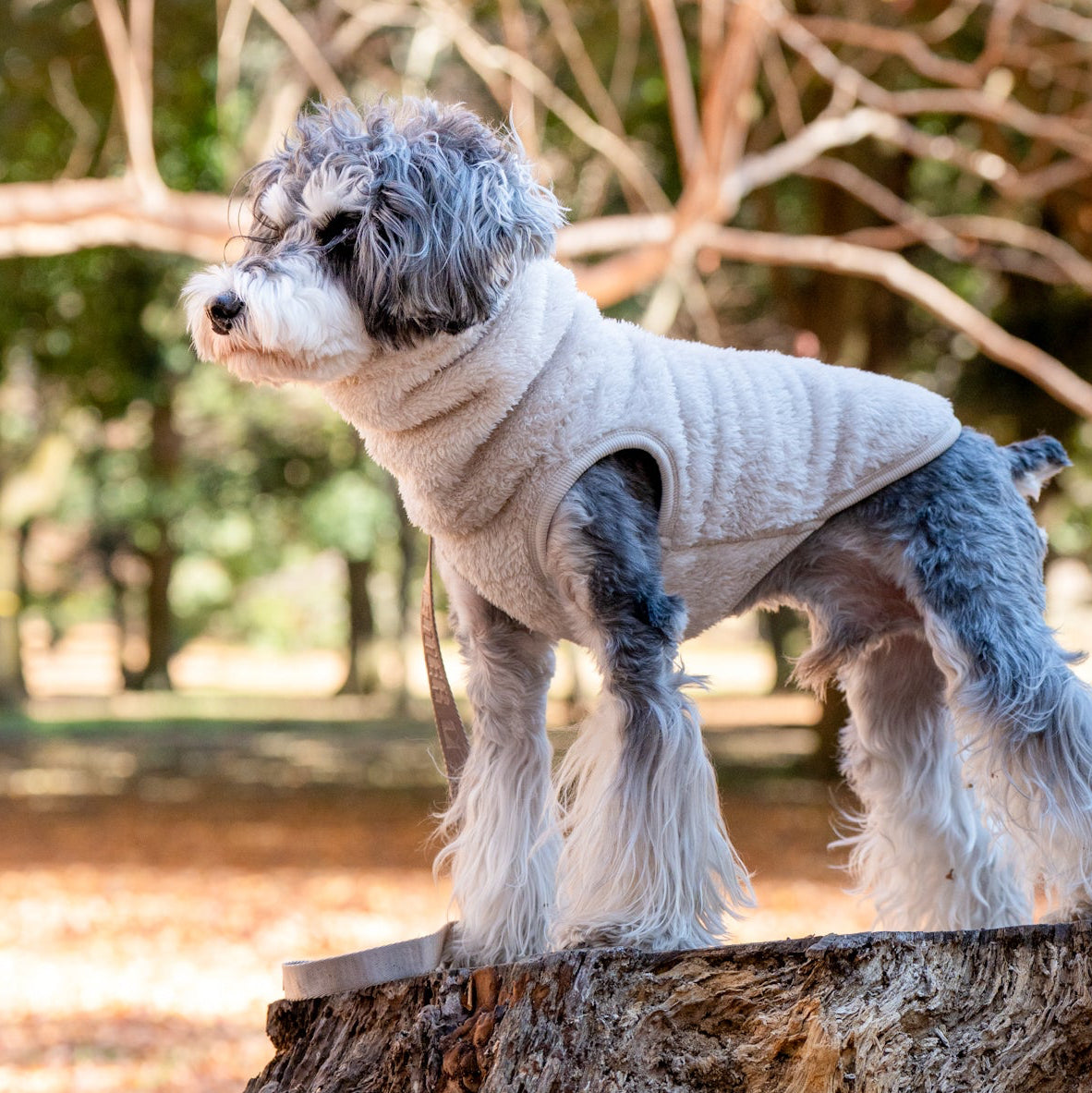 プレミアムBT ストレッチボアフリース スヌード(ブルーグレー/スノーホワイト)