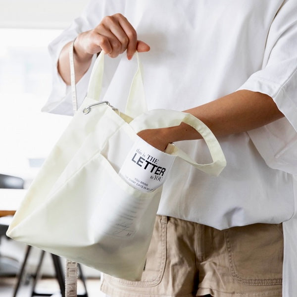 eco/LETTER the BAG(ブラック/ベージュ)