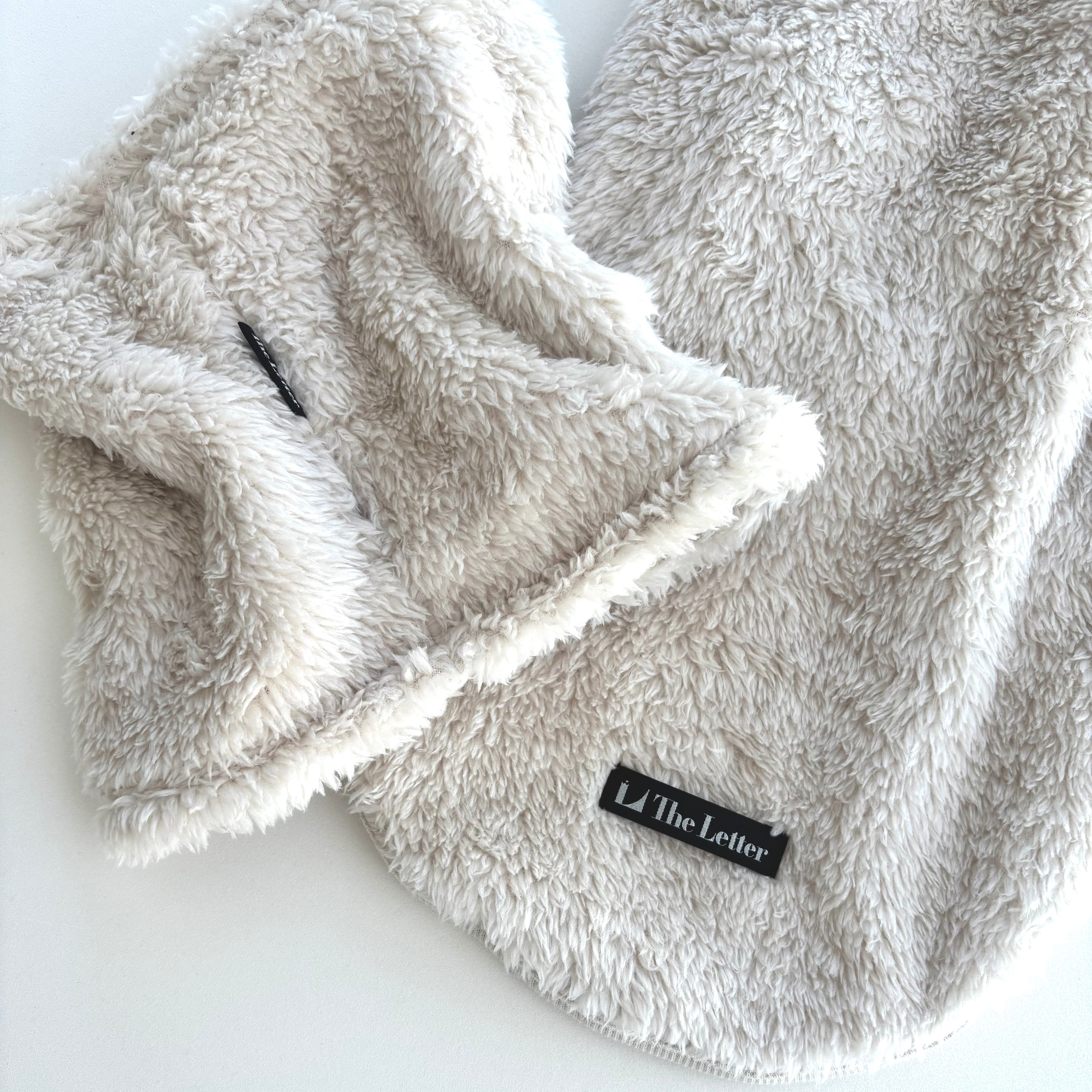 プレミアムBT ストレッチボアフリース スヌード(ブルーグレー/スノーホワイト)