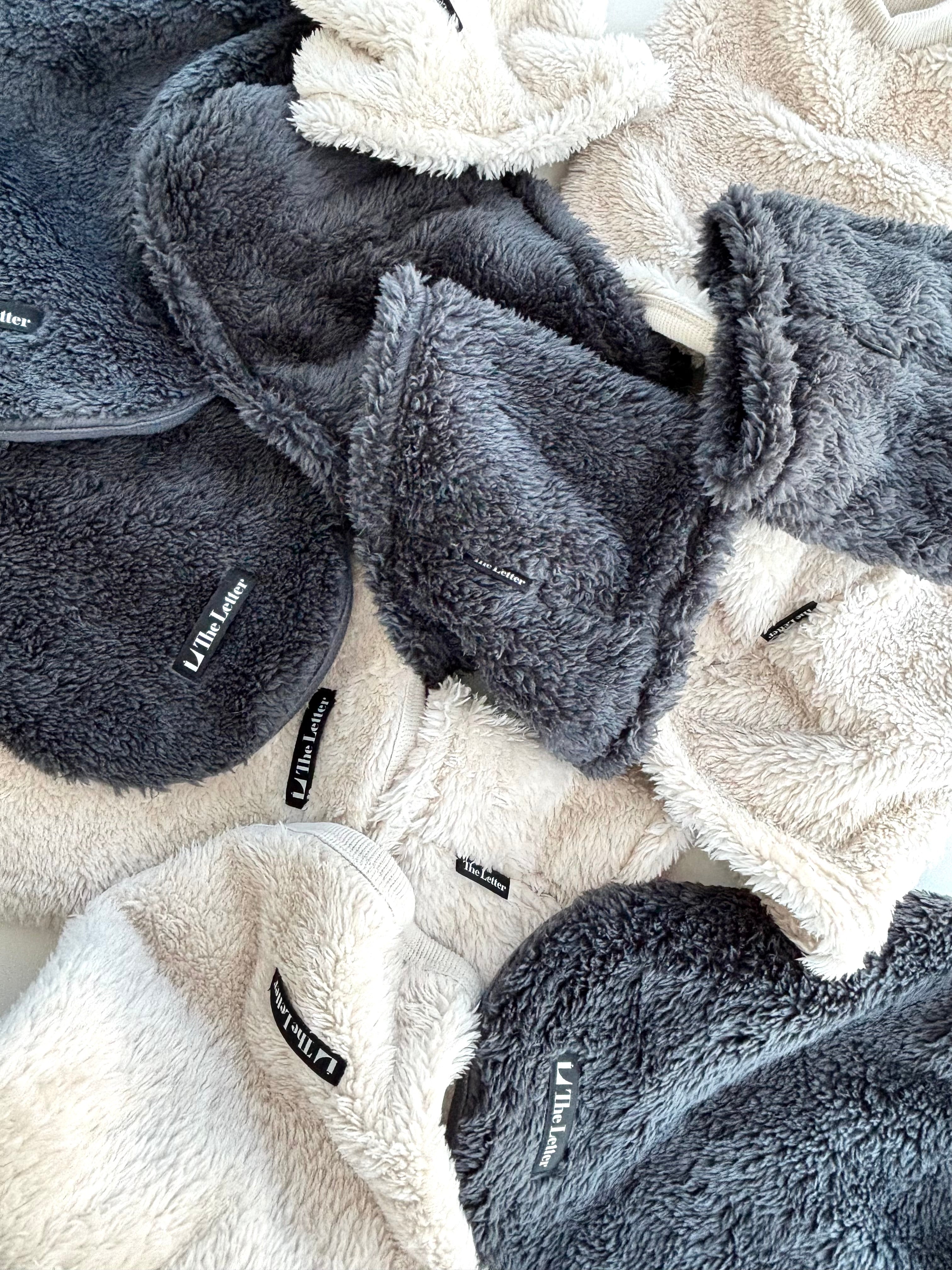 プレミアムBT ストレッチボアフリース スヌード(ブルーグレー/スノーホワイト)