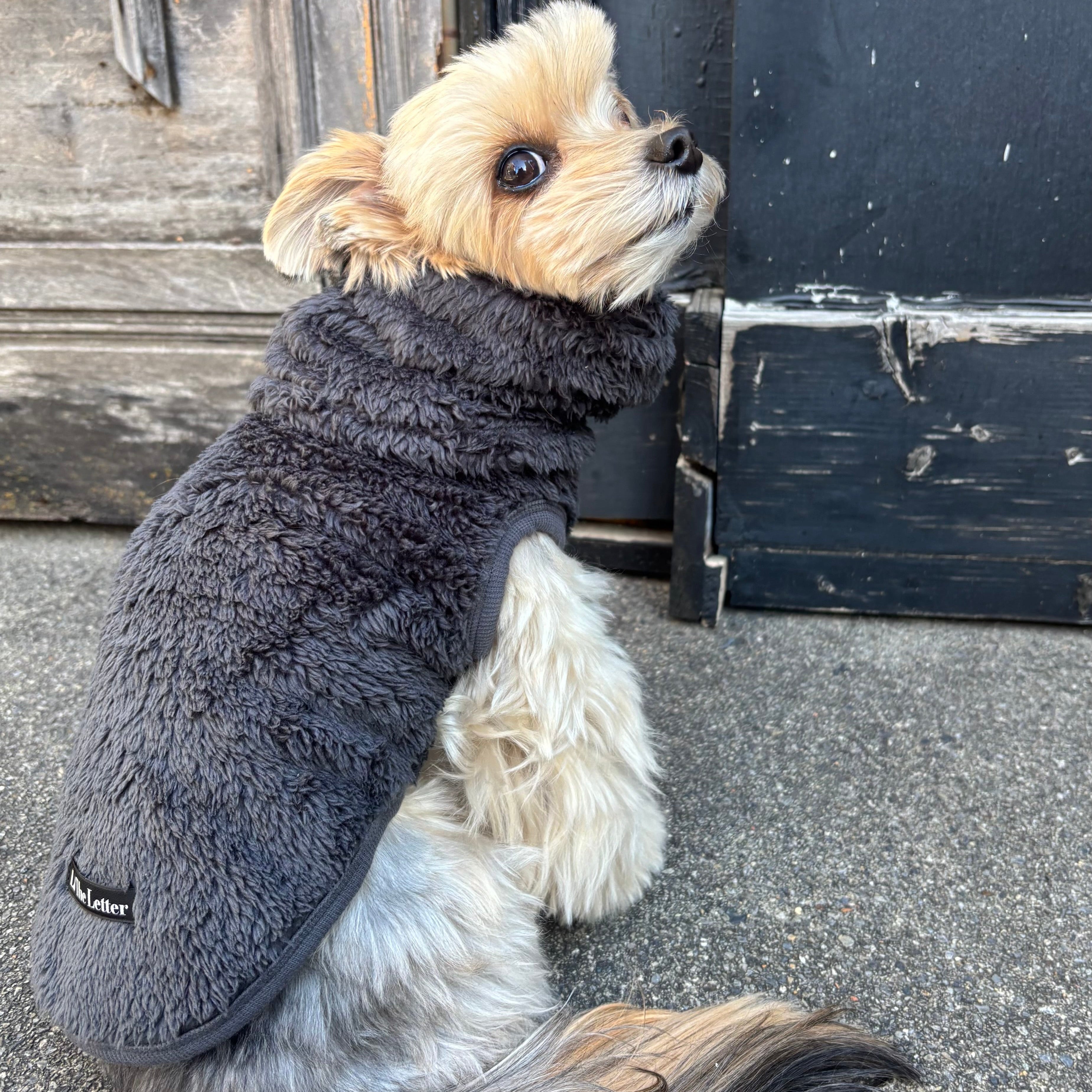 プレミアムBT ストレッチボアフリース スヌード(ブルーグレー/スノーホワイト)